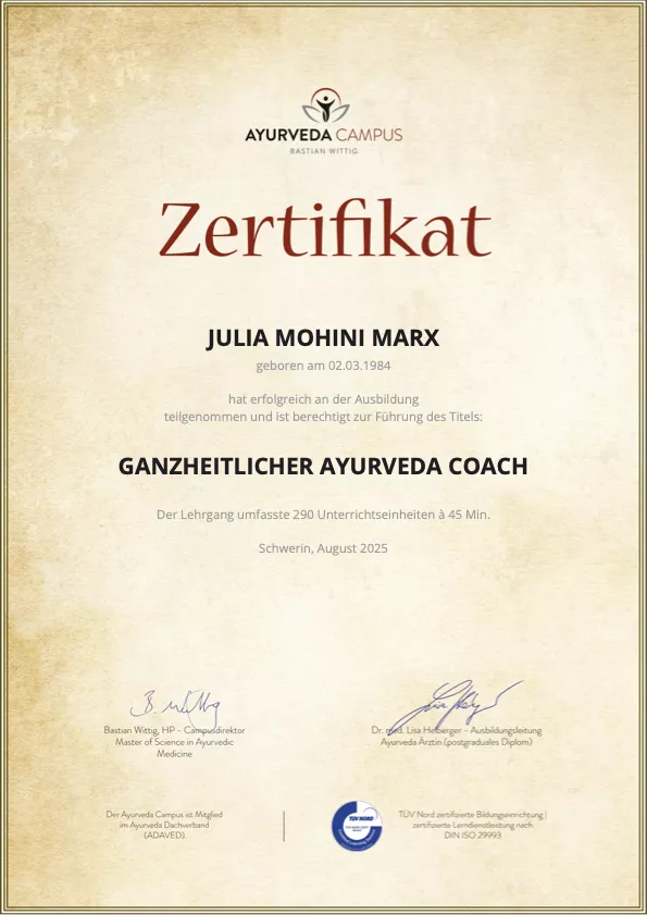 Ganzheitlicher Ayurveda Coach